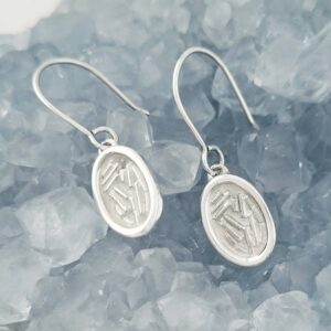 Oval Forest Impressions Earrings (long)