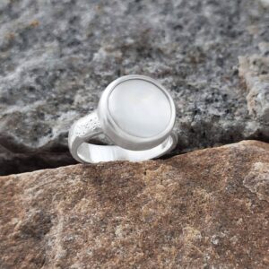 Large Pearl Ring in Sterling
