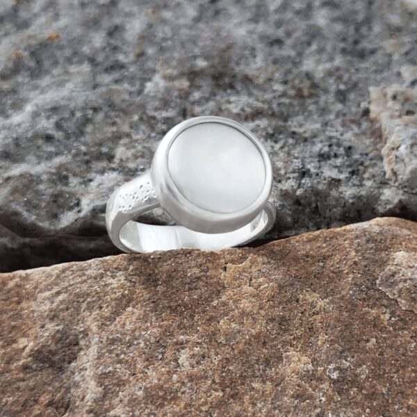 Large Pearl Ring in Sterling